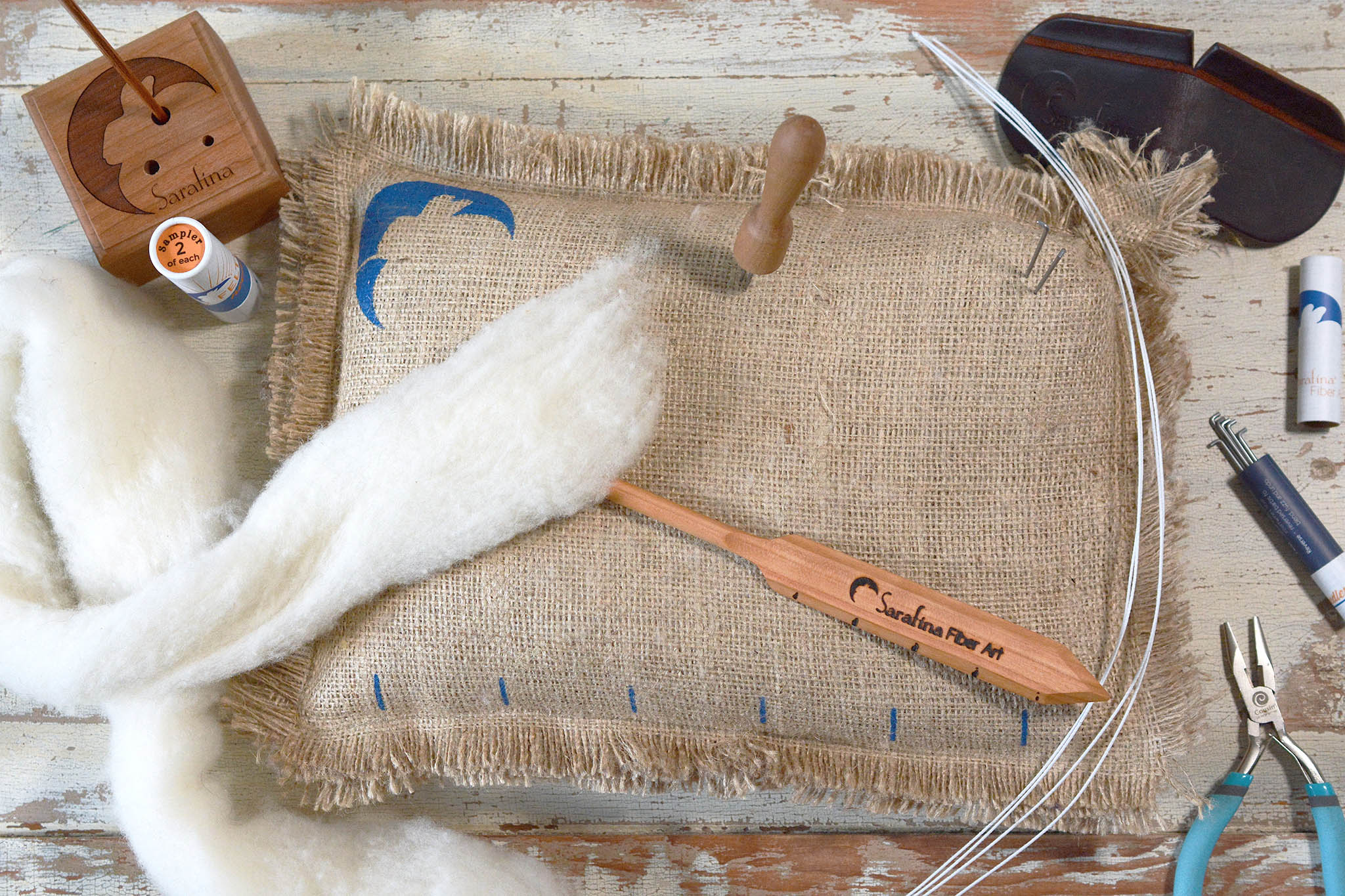 NeedleFelting, Wet Felting, & Spinning Tools Needles, Carders, Mats