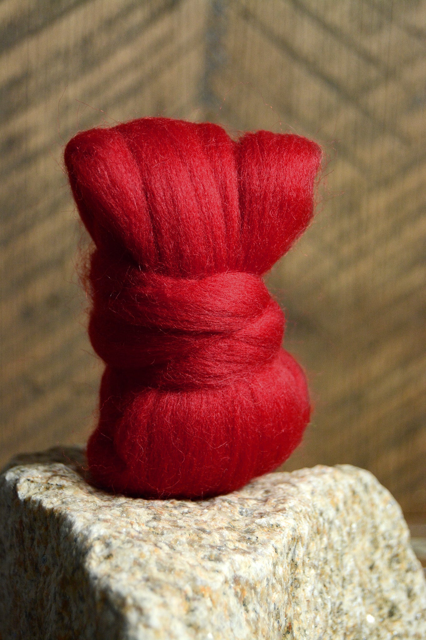 Corriedale Top: Red 1 oz