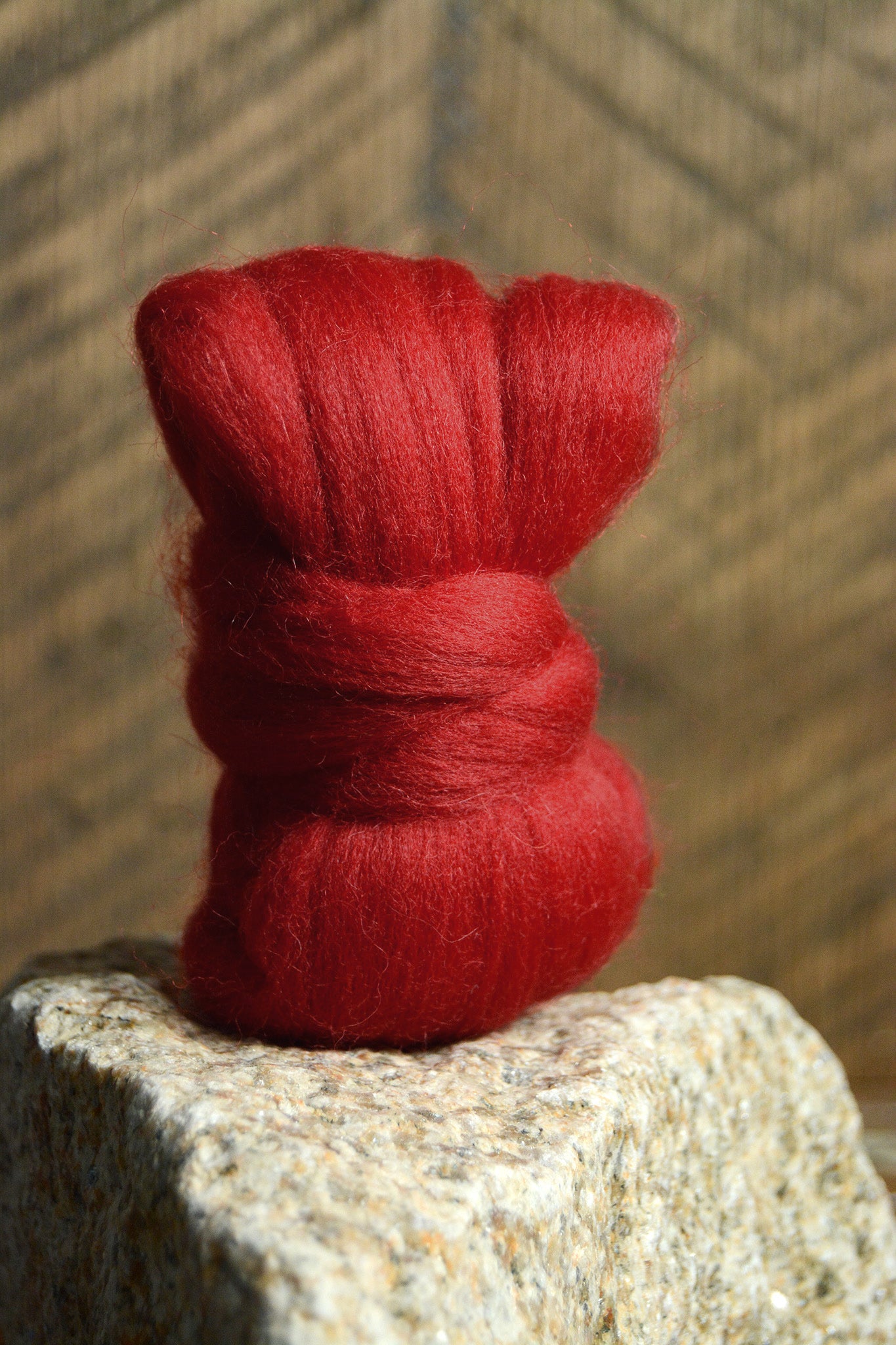 Corriedale Top: Red 1 oz