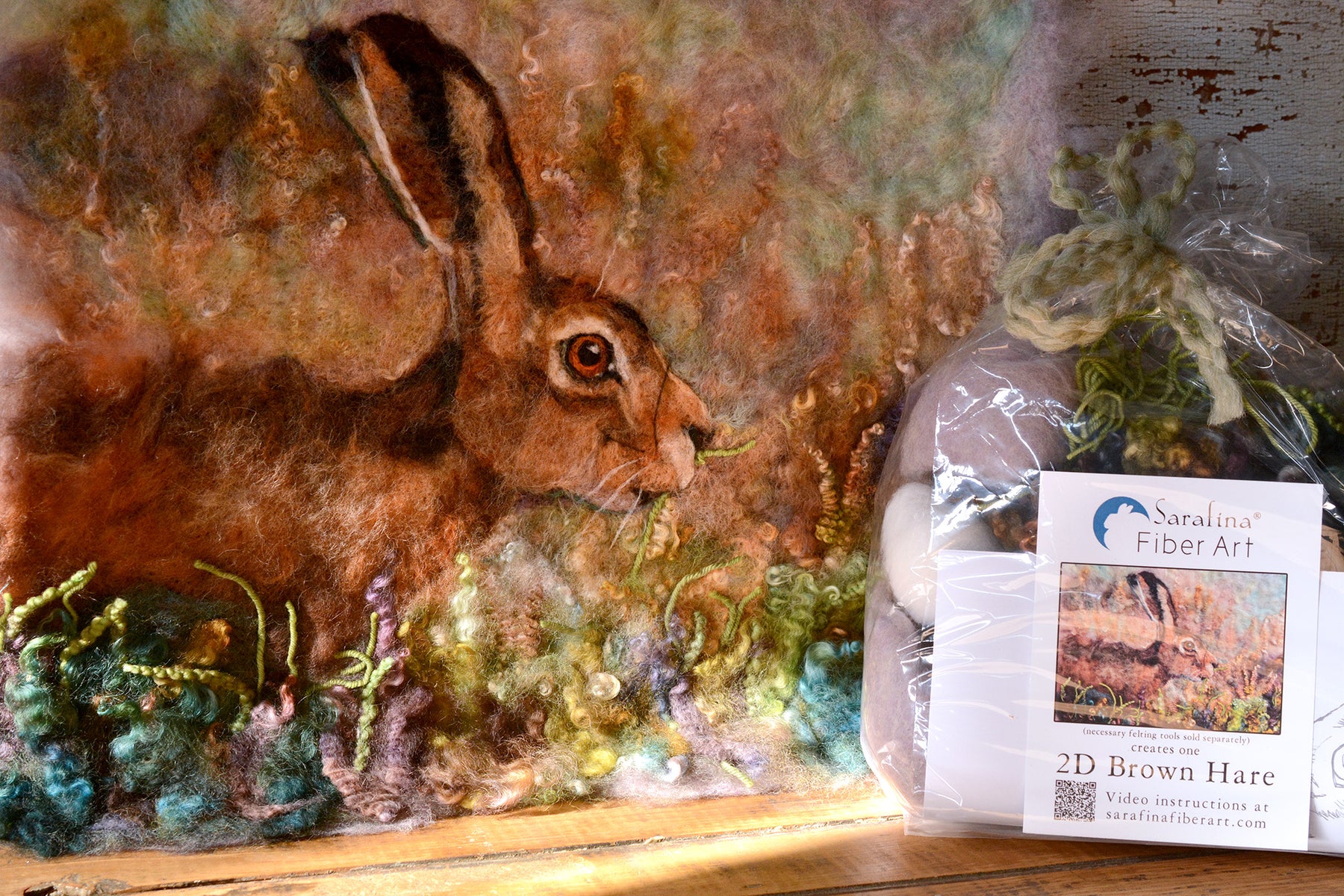 Hare Pack Supply Pack for 2D Needle Felted - Brown Hare – Sarafina Fiber Art