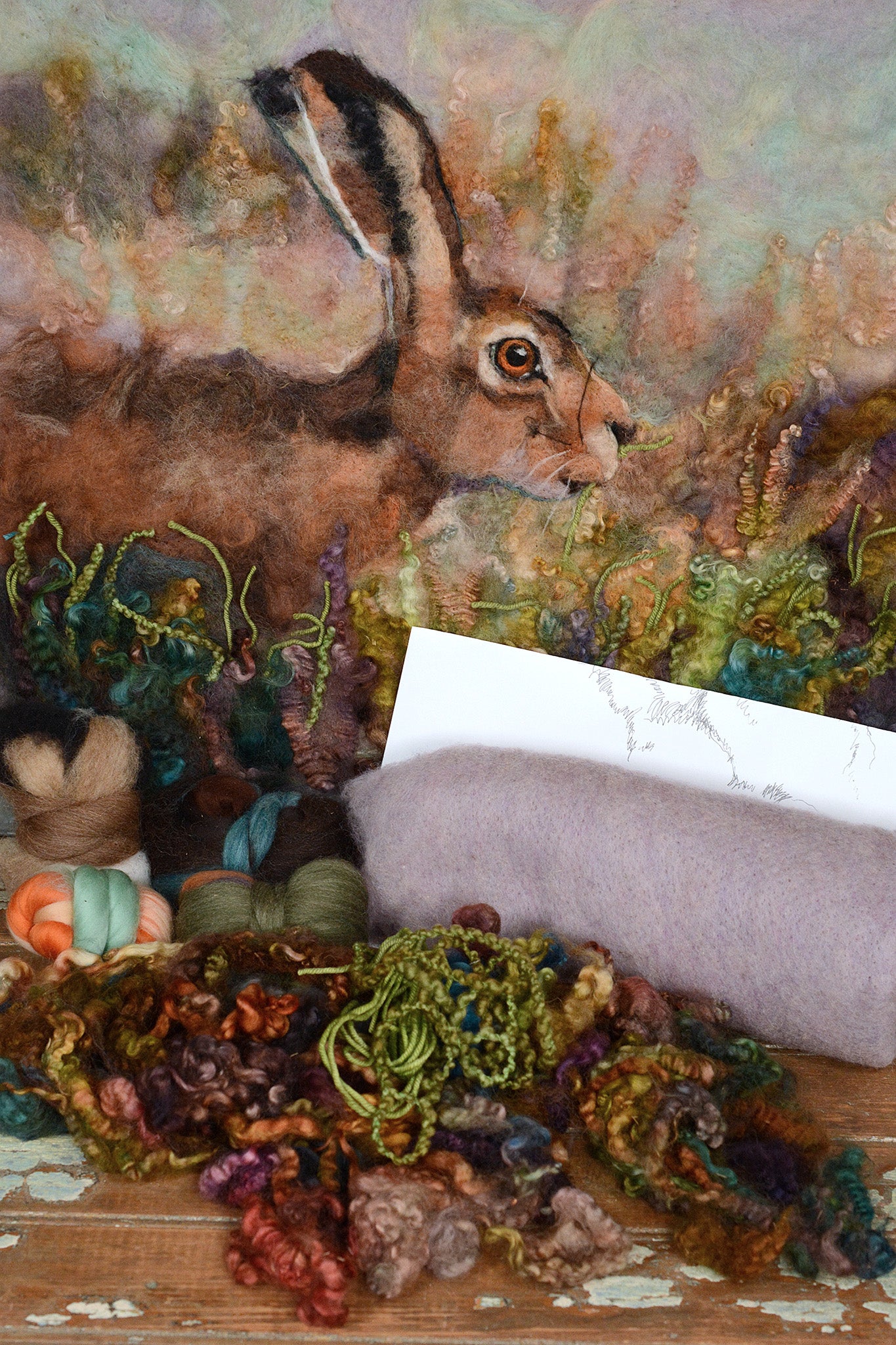 Supply Pack for 2D Needle Felted - Brown Hare – Sarafina Fiber Art