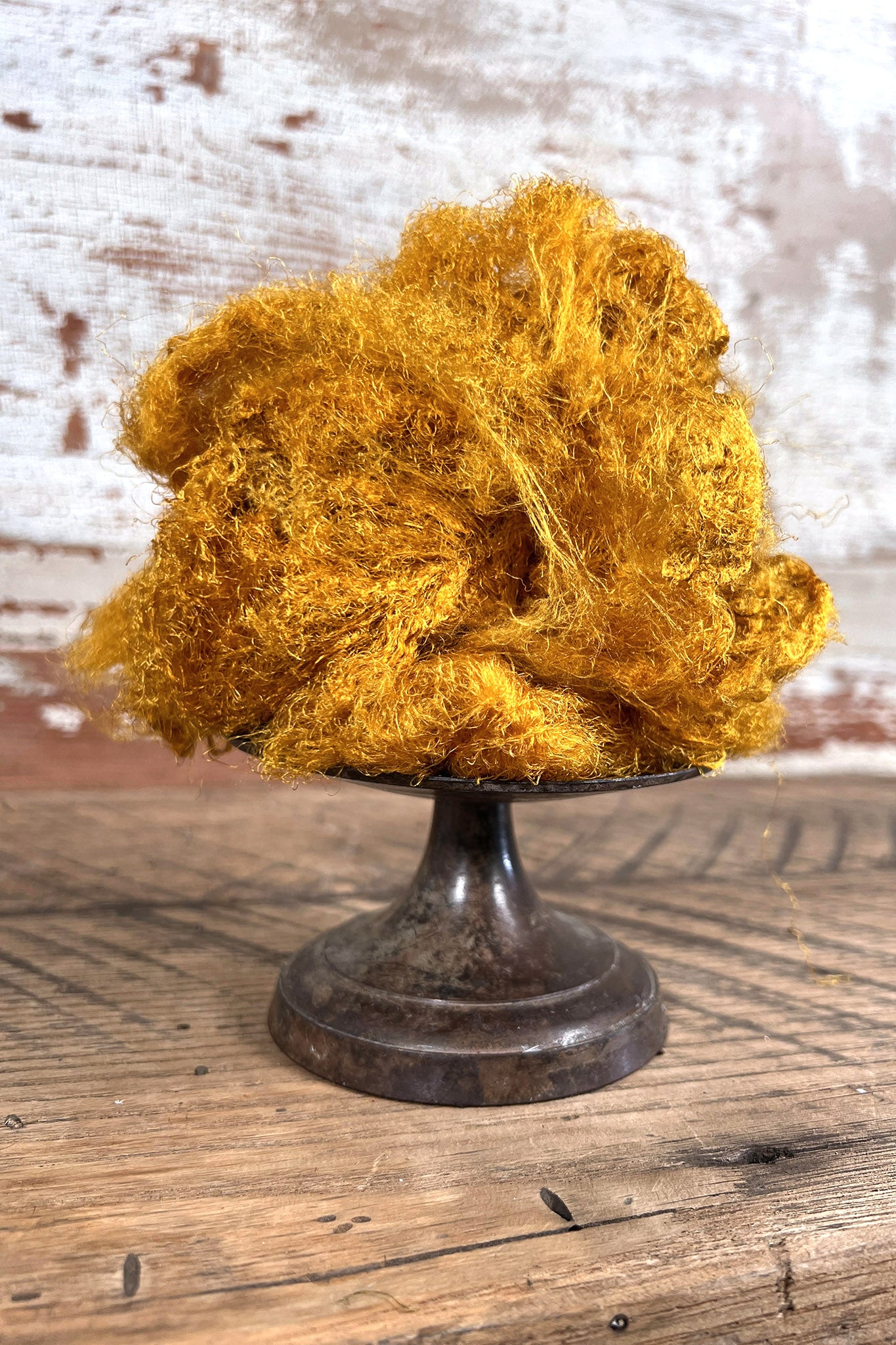 DHG Sari Silk Waste: Saffron  .5 oz