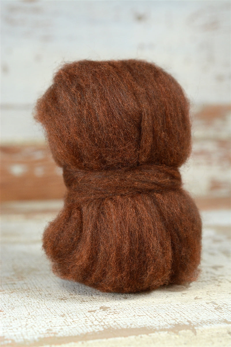 Wool Roving by Sarafina - Liver Chestnut 1 oz – Sarafina Fiber Art