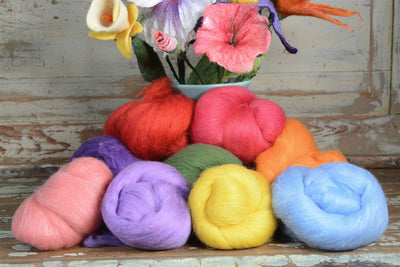 Flower Roving: Peony 1 oz