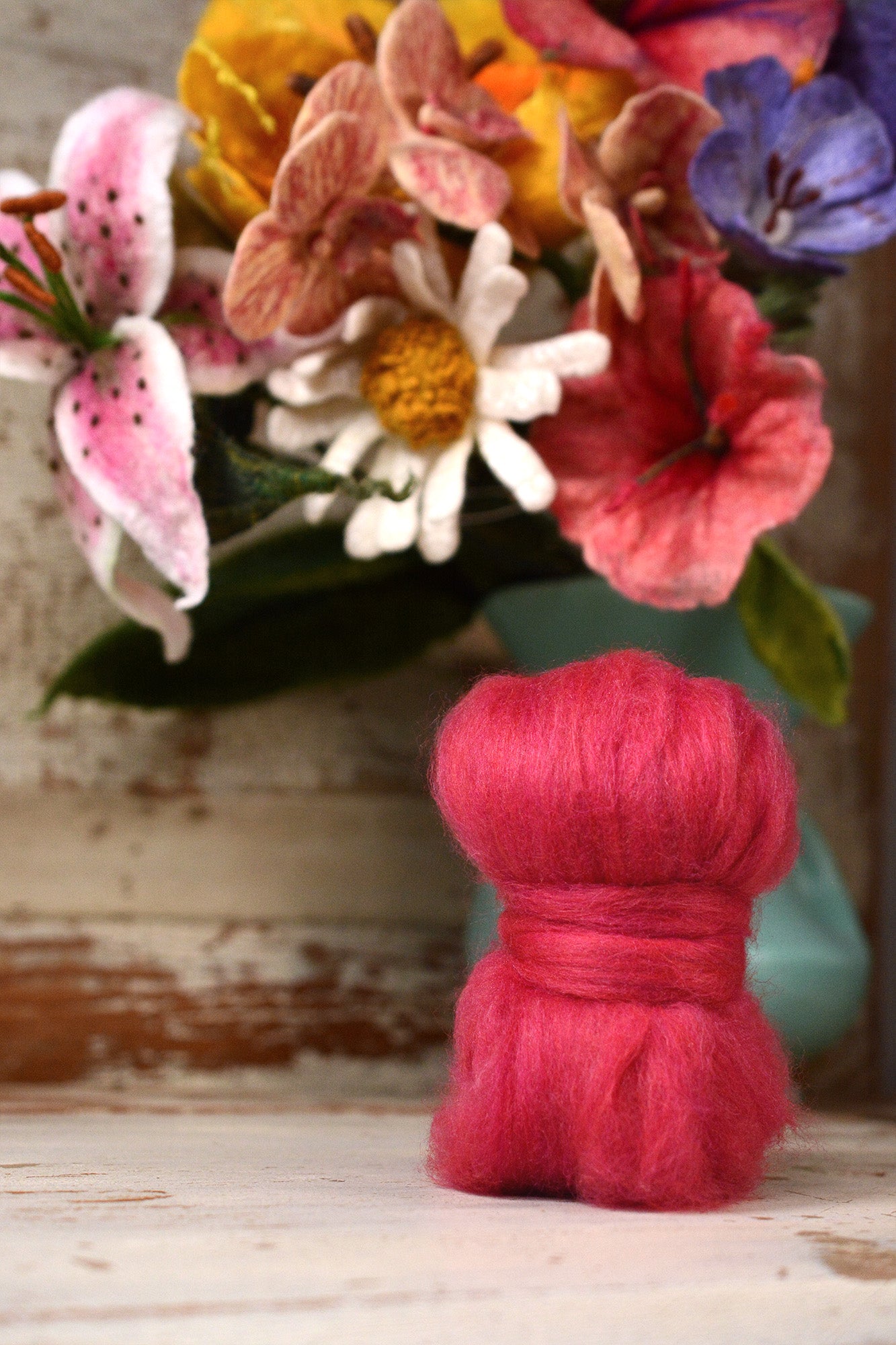 Flower Roving: Hibiscus 1 oz