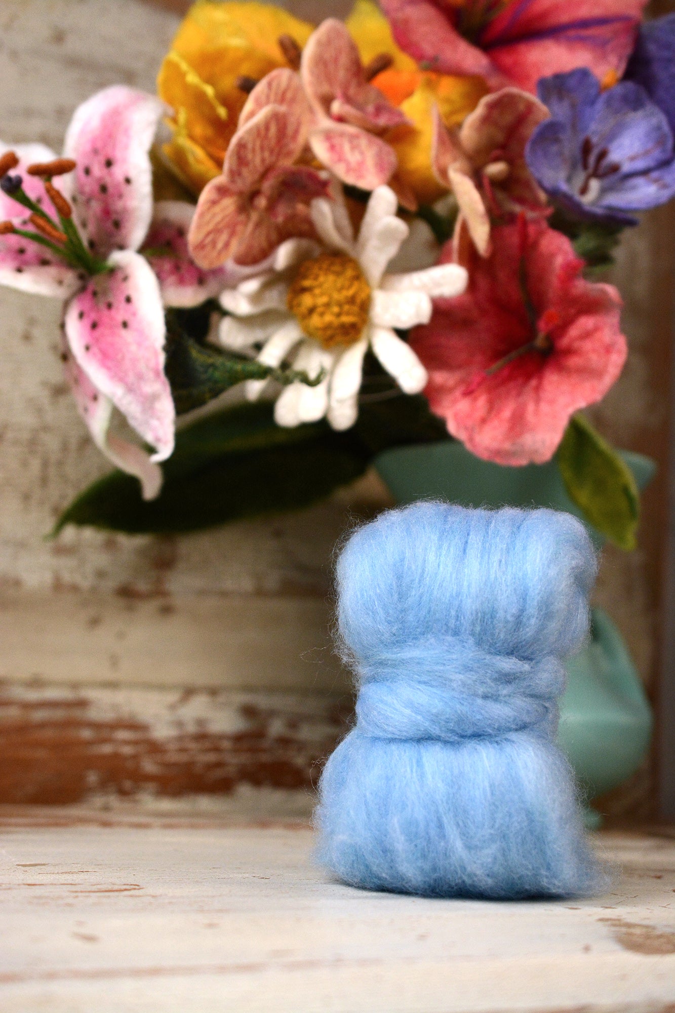 Flower Roving: Hydrangea 1 oz