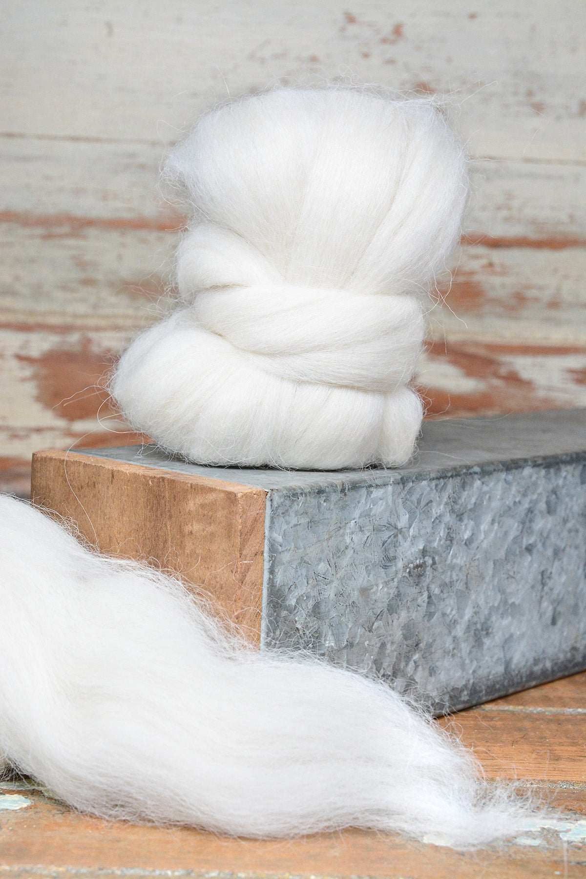 Baby Alpaca Roving: White 1 oz