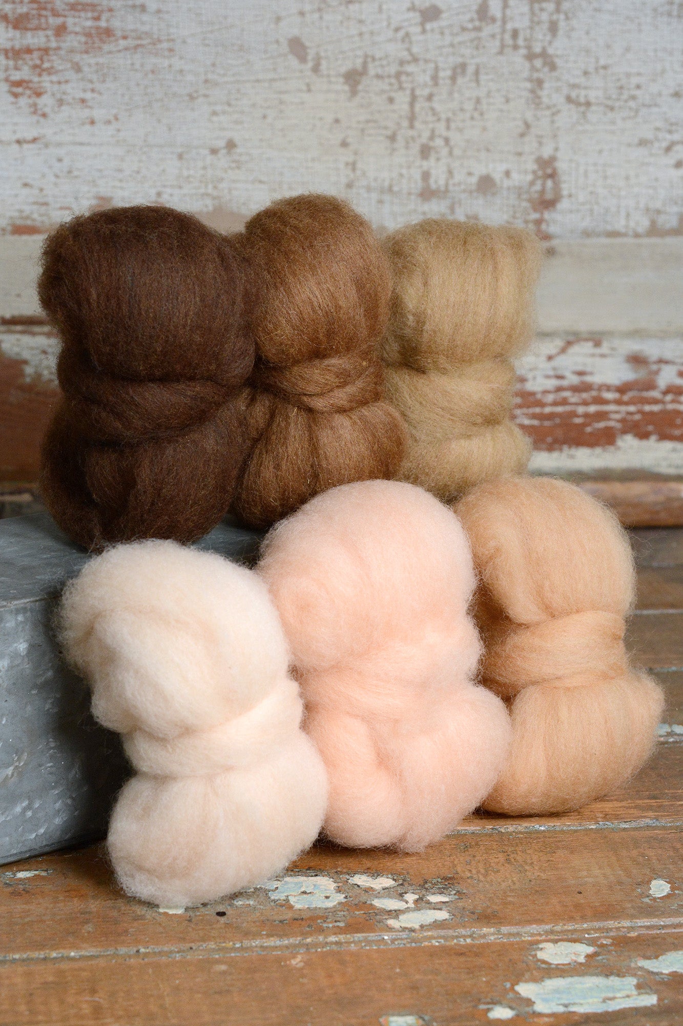 Wool Roving 'Skin Tone' Sampler Pack – Sarafina Fiber Art